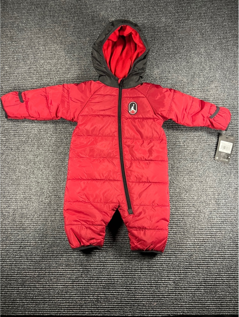 NWT - Jordan Baby 6M Gym Red Coverall Hooded Snowsuit - MSRP $95